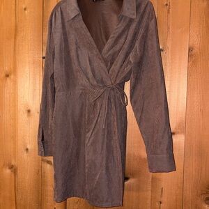 100% Polyester Wrap Dress